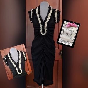 Anthropologie Yoana Baraschi Black Silk Dress 4